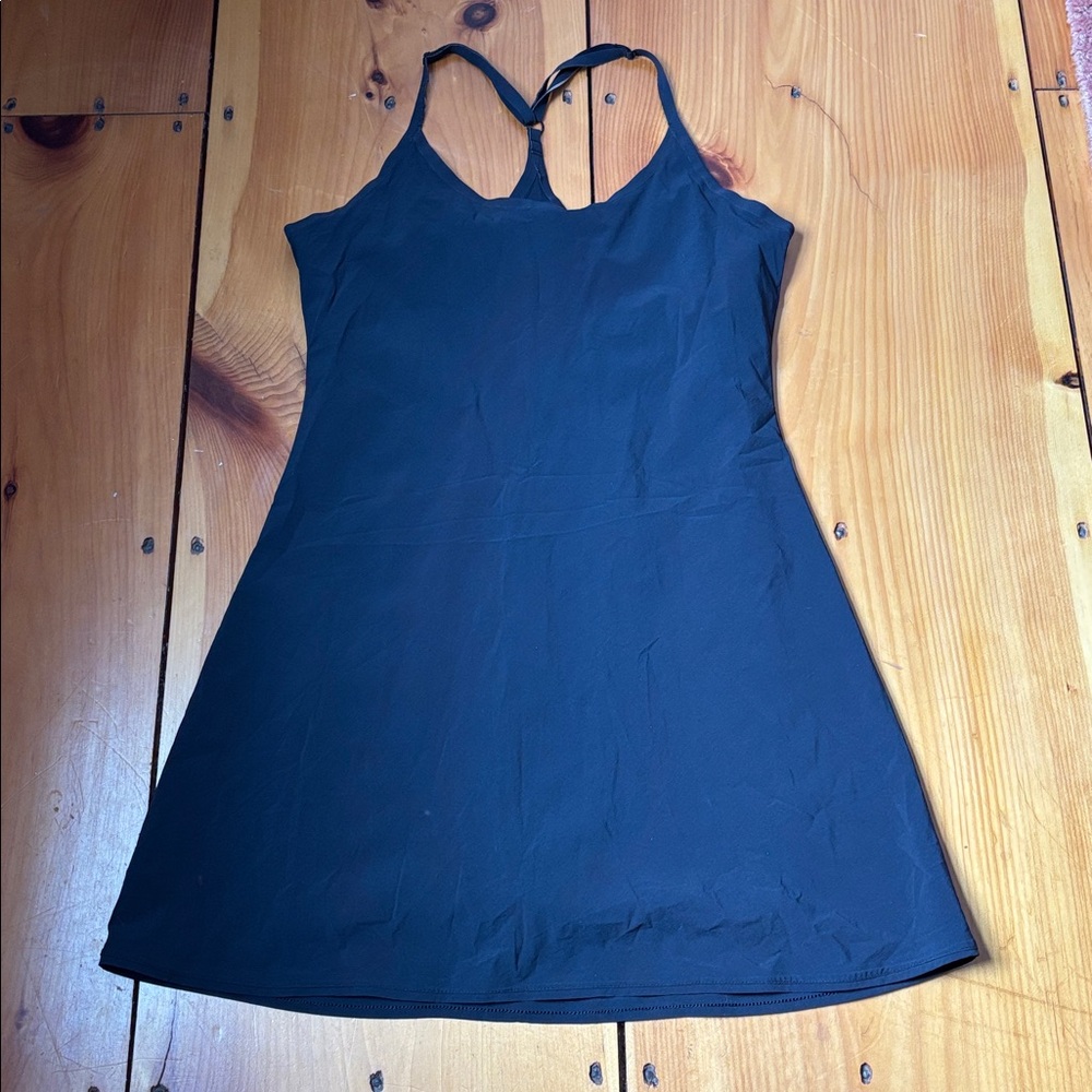 OUTDOOR VOICES M Black The Exercise Dress Built In Short Racerback Tennis
